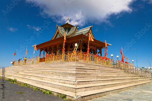 october 2020,narkanda,himachal
a beautyful view of a hatu devi temple photo