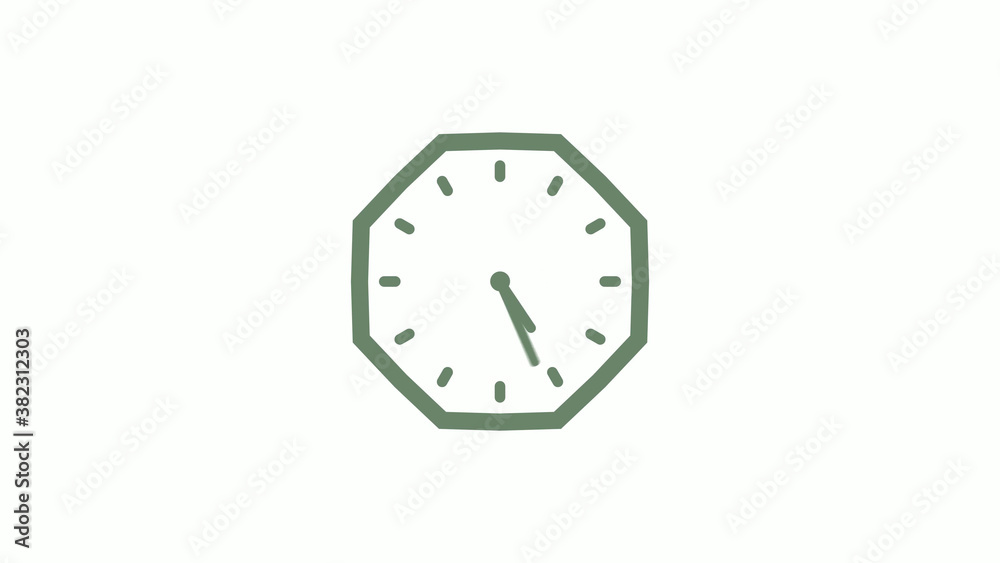 Green gray counting down 12 hours clock icon on white background,clock icon Green gray counting down 12 hours clock icon on white background,clock icon