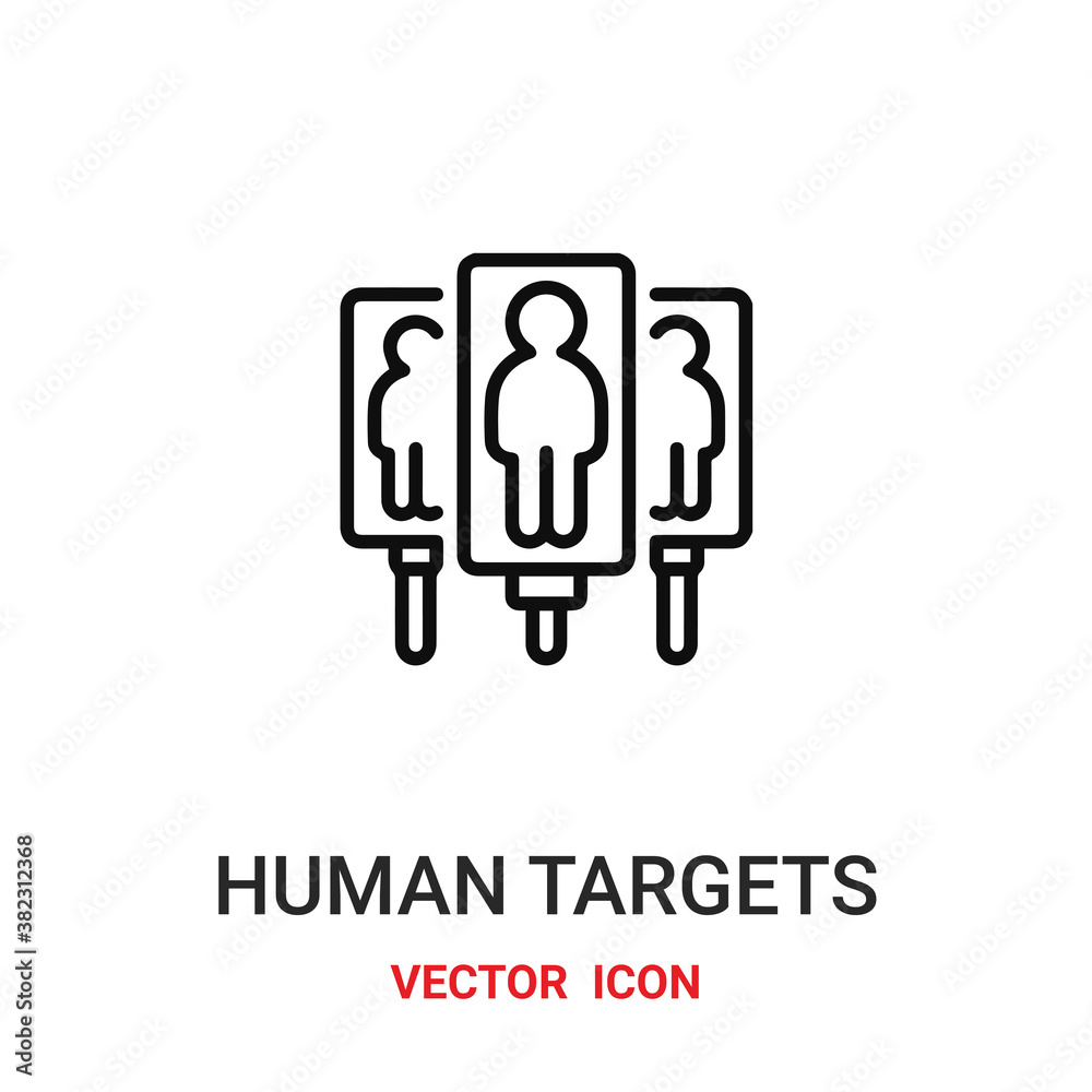 human targets icon vector symbol. human targets symbol icon vector for your design. Modern outline icon for your website and mobile app design. human targets icon vector symbol. human targets symbol icon vector for your design. Modern outline icon for your website and mobile app design.