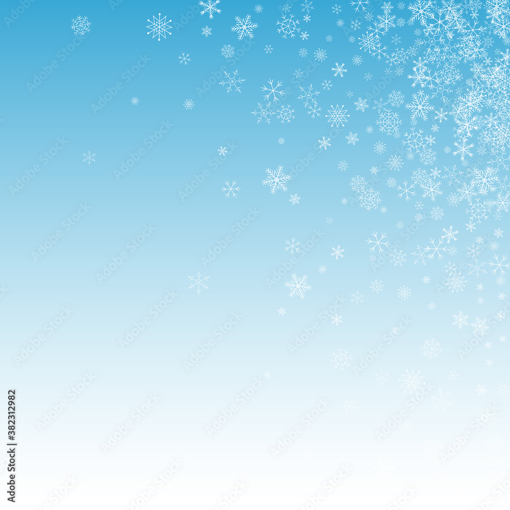Gray Snowflake Vector Blue Background. Winter Gray Snowflake Vector Blue Background. Winter