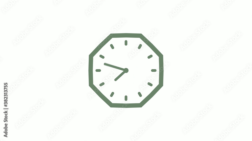 Green gray counting down clock icon on white background,clock icon Green gray counting down clock icon on white background,clock icon