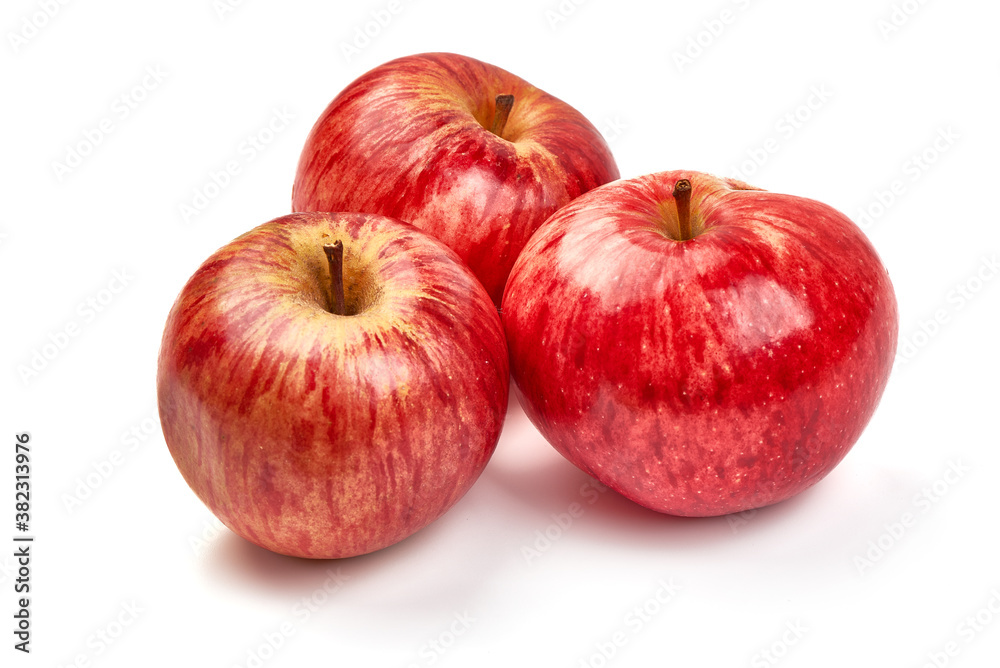 Shiny red apples, isolated on white background Shiny red apples, isolated on white background