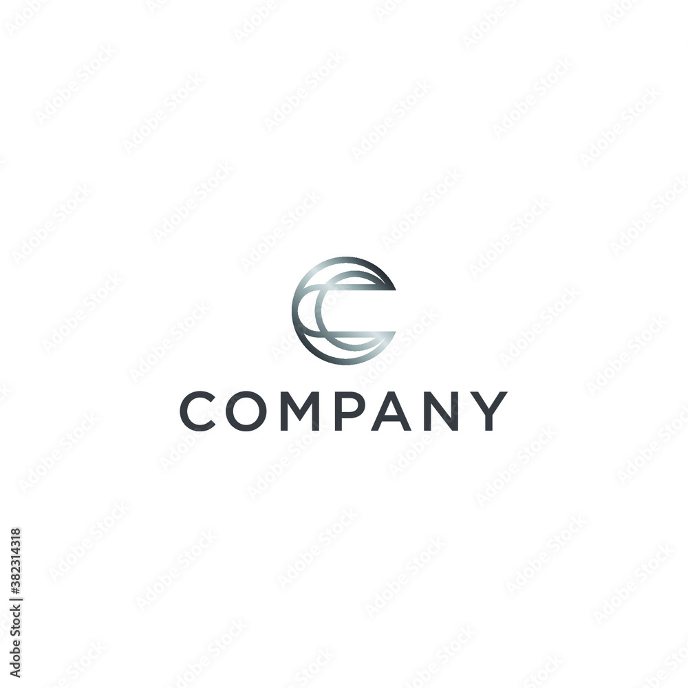 letter C logo, simple, modern and sophisticated, easy to apply to various media, and logo that is easy to remember suitable for technology companies.