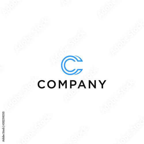 letter C logo, simple, modern and sophisticated, easy to apply to various media, and logo that is easy to remember suitable for technology companies.