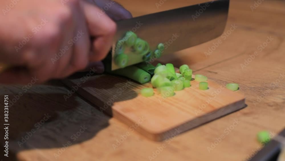 Lauch schneiden Zwiebeln hacken Lauch schneiden Zwiebeln hacken