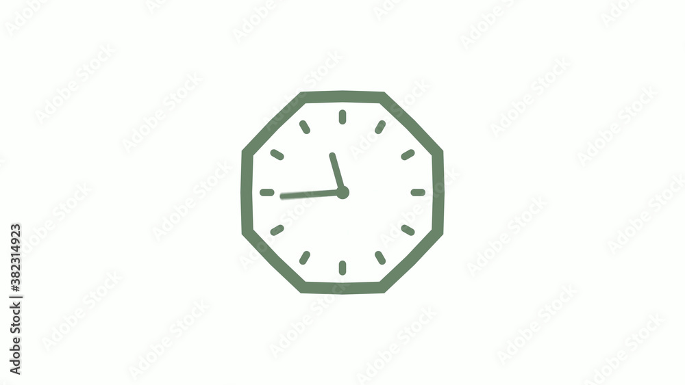 Green gray counting down clock icon on white background,clock icon Green gray counting down clock icon on white background,clock icon