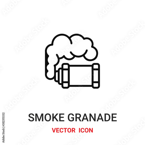 Smoke grenade vector icon. Modern, simple flat vector illustration for website or mobile app.Cylinder symbol, logo illustration. Pixel perfect vector graphics	