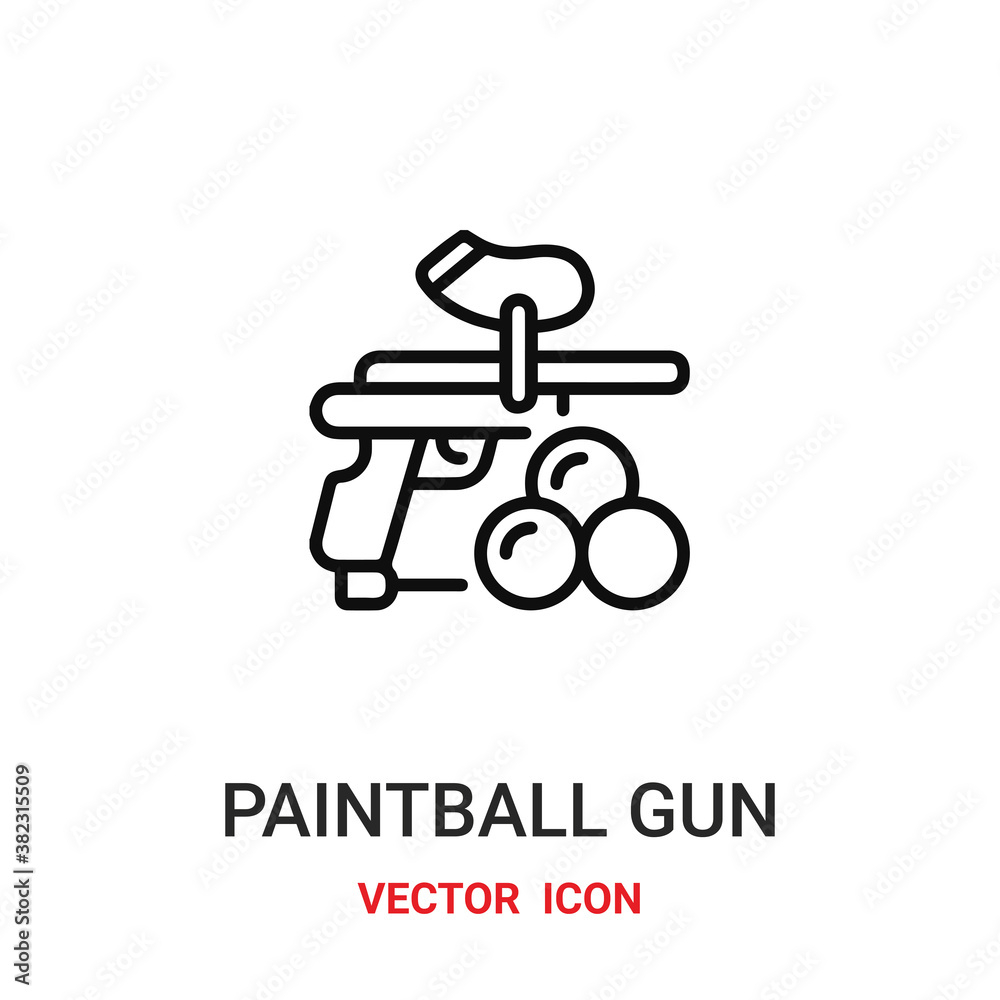 paintball gun icon vector symbol. paintball symbol icon vector for your design. Modern outline icon for your website and mobile app design. paintball gun icon vector symbol. paintball symbol icon vector for your design. Modern outline icon for your website and mobile app design.