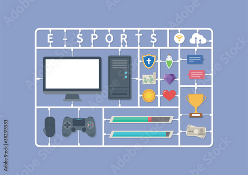 eスポーツのイラスト素材