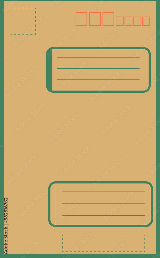 シンプルな現金書留用の封筒のイラスト Stock Vector Adobe Stock