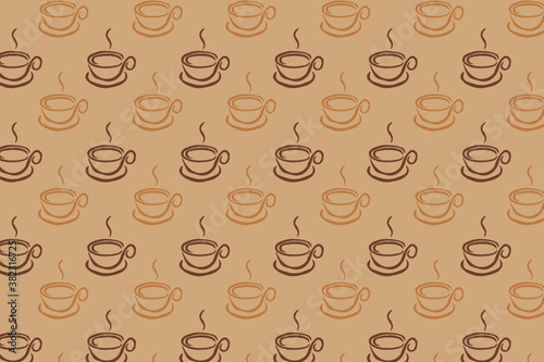 seamless coffee pattern. suitable for wallpapers and backgrounds. © Finart