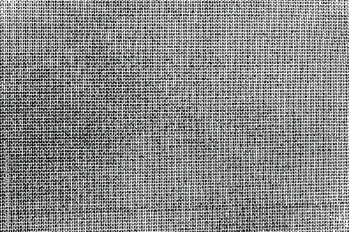 Grunge fabric texture. Monochrome distressed background of the canvas with spots and halftone. Overlay template. Vector illustration