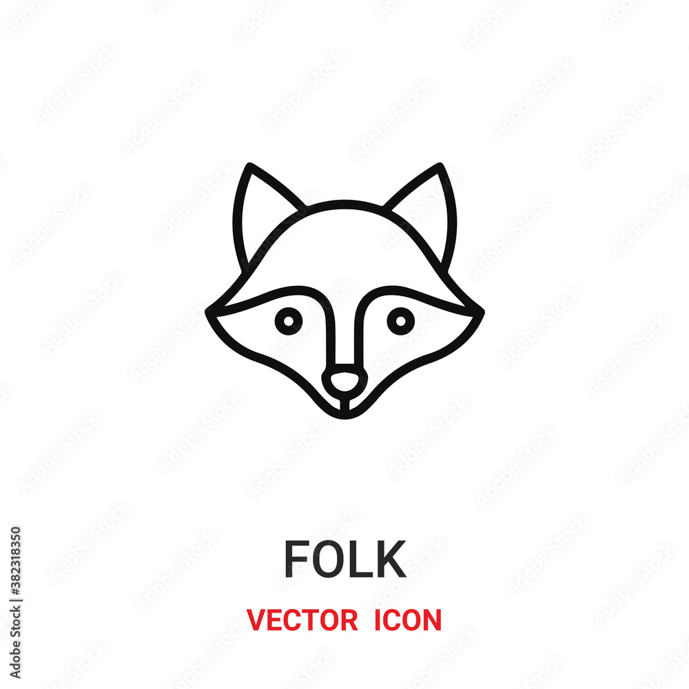 folk icon vector symbol. folk head symbol icon vector for your design. Modern outline icon for your website and mobile app design.