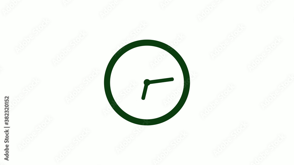 New green dark circle 12 hours clock icon on white background,clock icon New green dark circle 12 hours clock icon on white background,clock icon