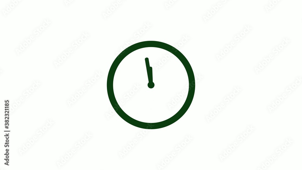 New green dark circle 12 hours clock icon on white background,clock icon New green dark circle 12 hours clock icon on white background,clock icon