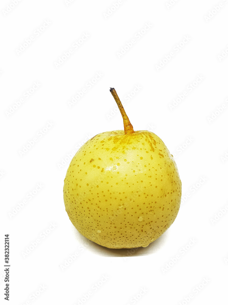 Pear fruits isolated on white background 