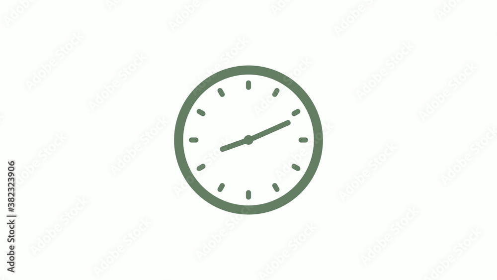 Green gray 12 hours circle clock icon on white background,clock icon Green gray 12 hours circle clock icon on white background,clock icon