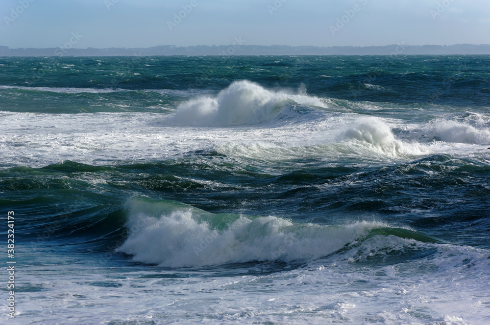 Waves on Quiberon wild coast Waves on Quiberon wild coast