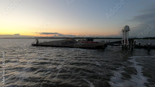 Ferry terminal the the port of Schiermonnikoog in the Netherlands photo