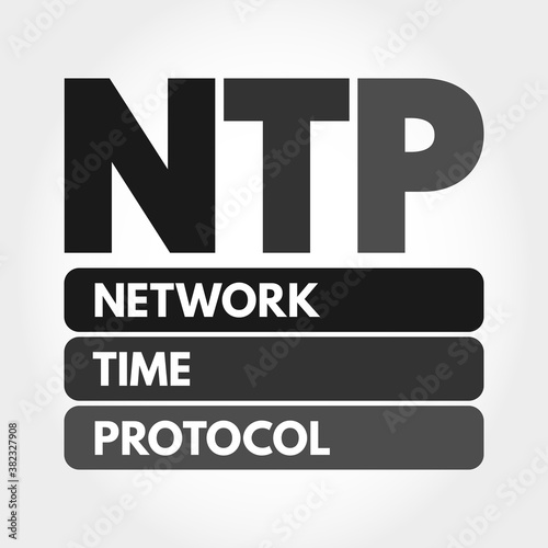 NTP - Network Time Protocol acronym, technology concept background