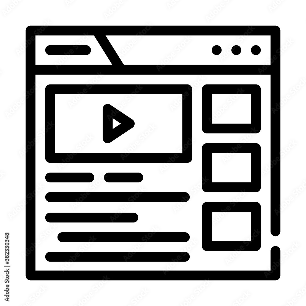 video clip seo optimization line icon vector illustration video clip seo optimization line icon vector illustration