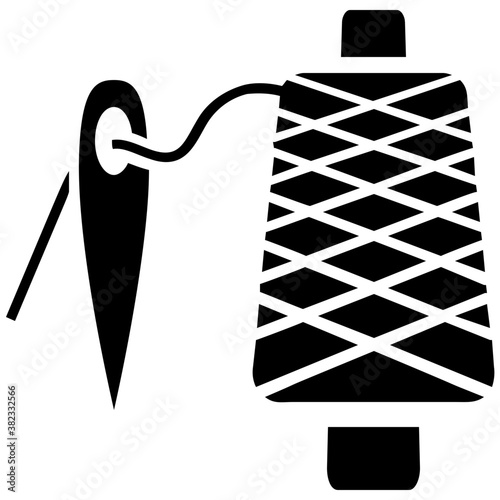 
Spool with needle solid icon 
