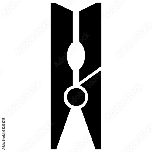 
Cloth clipper solid icon, cloth support 
