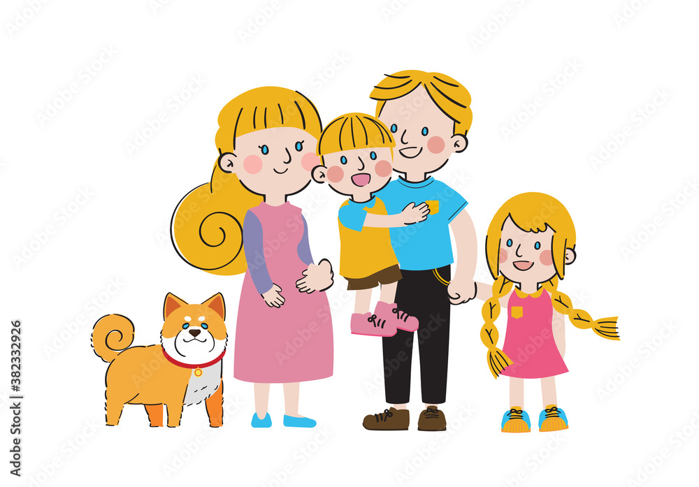 international day of families: big love sweet togetherness family character vector international day of families: big love sweet togetherness family character vector