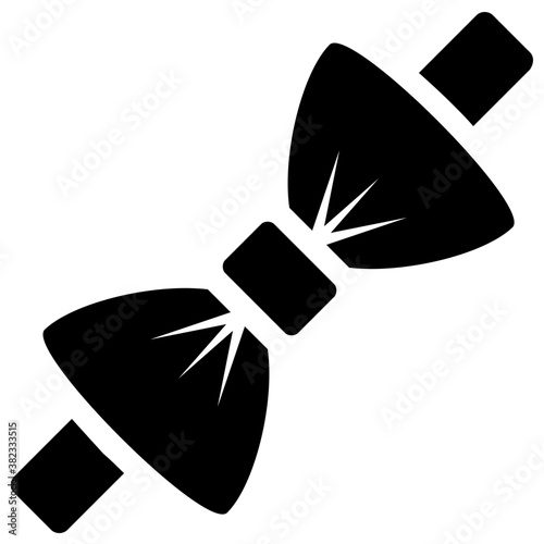 
solid design icon of hairbow
