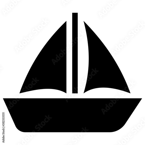 
Boat solid icon design 
