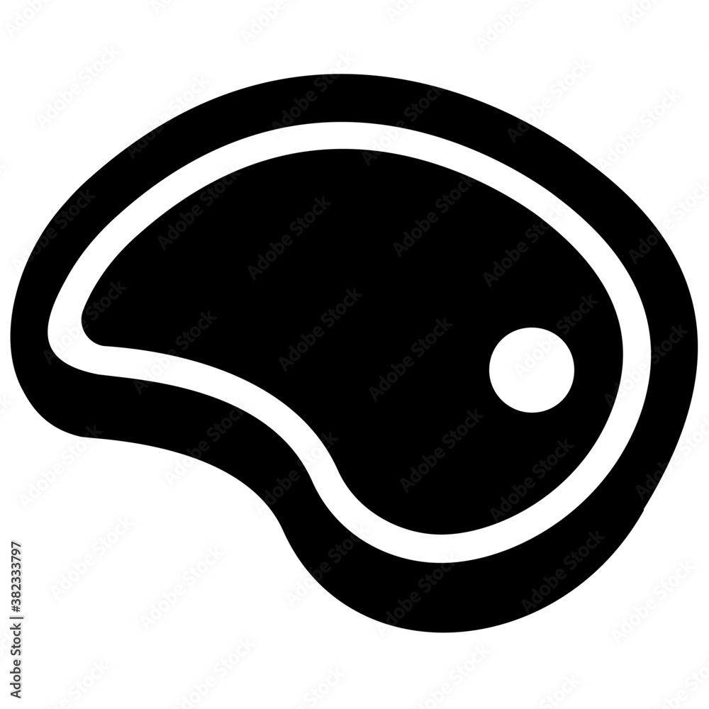 Sild icon design of medium rare beef steak
Sild icon design of medium rare beef steak