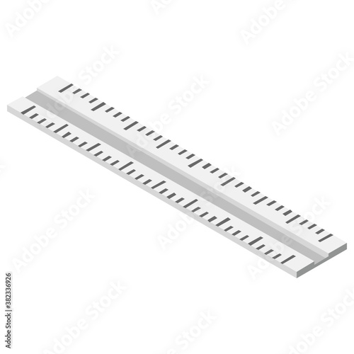 
Measuring tool, ruler isometric  icon
