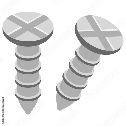 
isometric   icon design of screw 
