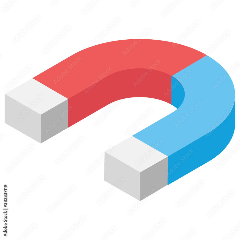 
Creative icon of inbound marketing, magnet isometric  icon 

