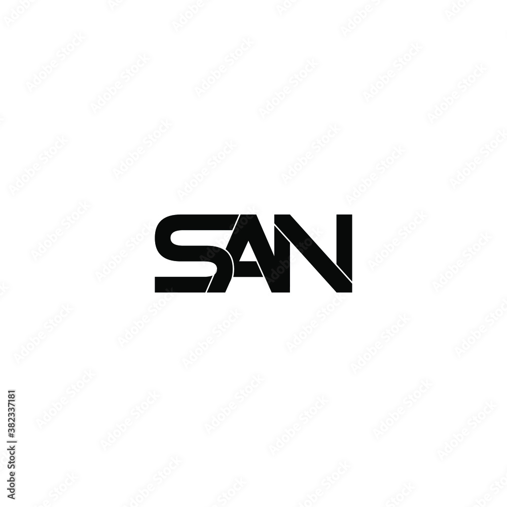 Fototapeta premium san letter original monogram logo design