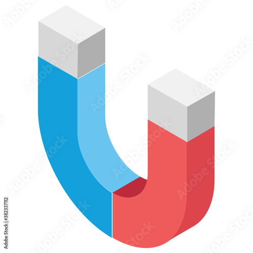 
Creative icon of inbound marketing, magnet isometric  icon 
