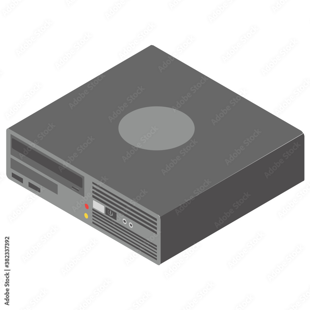 Fototapeta premium CPU isometric icon design 