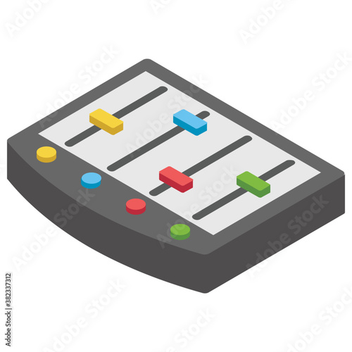 
Get settings done with this equalizer isometric  icon
