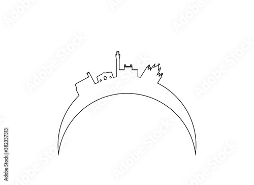 siena city skyline in italy