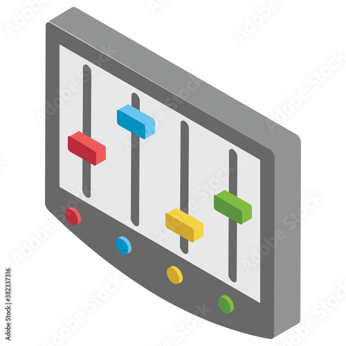 
Get settings done with this equalizer isometric  icon
