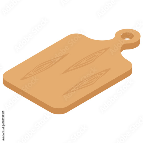 
Cutting board isometric  icon design 
