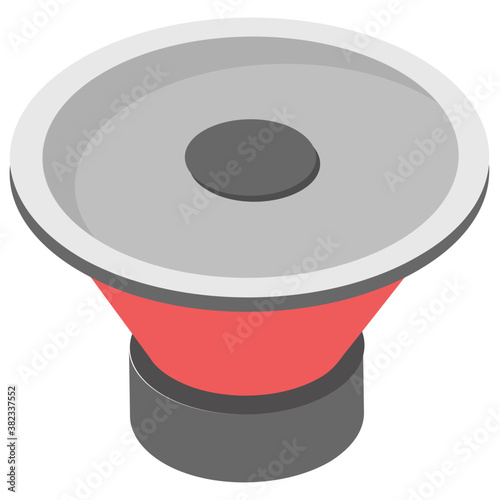 
Megaphone indicating announcement isometric  icon 

