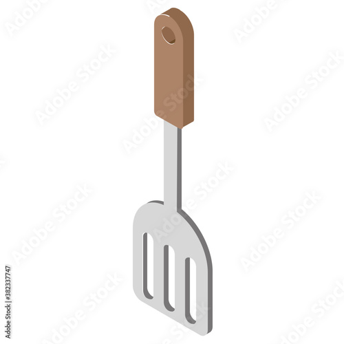 
Kitchen spatula isometric icon design 
