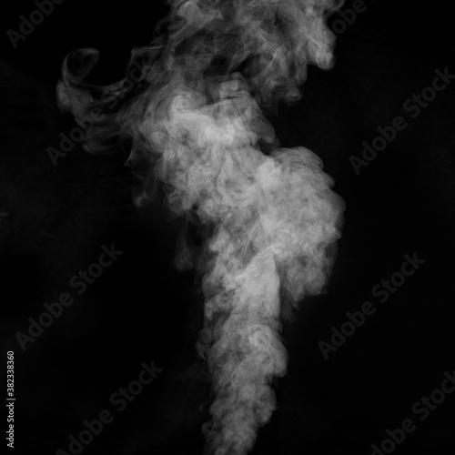 White vapour spray steam from air saturator. Abstract background, design element, for overlay on pictures