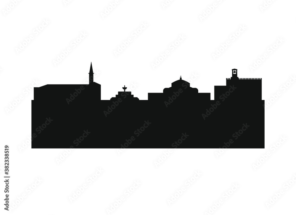 Perugia city skyline in italy