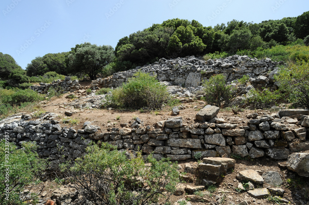 Les ruines de Dréros près d'Agios Nikolaos en Crète