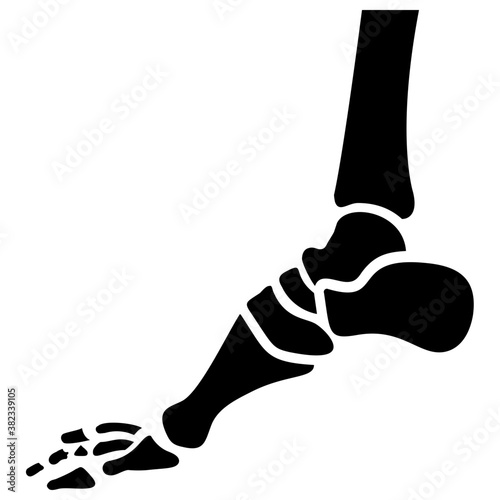 
Foot bones solid icon design 
