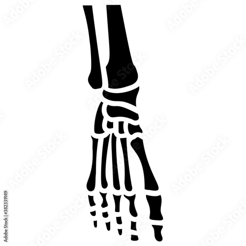  Solid icon design of hand bones 