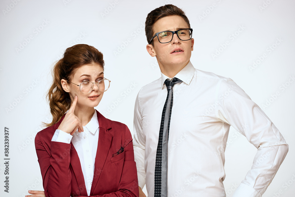 Business men and women work colleagues office team light background Business men and women work colleagues office team light background