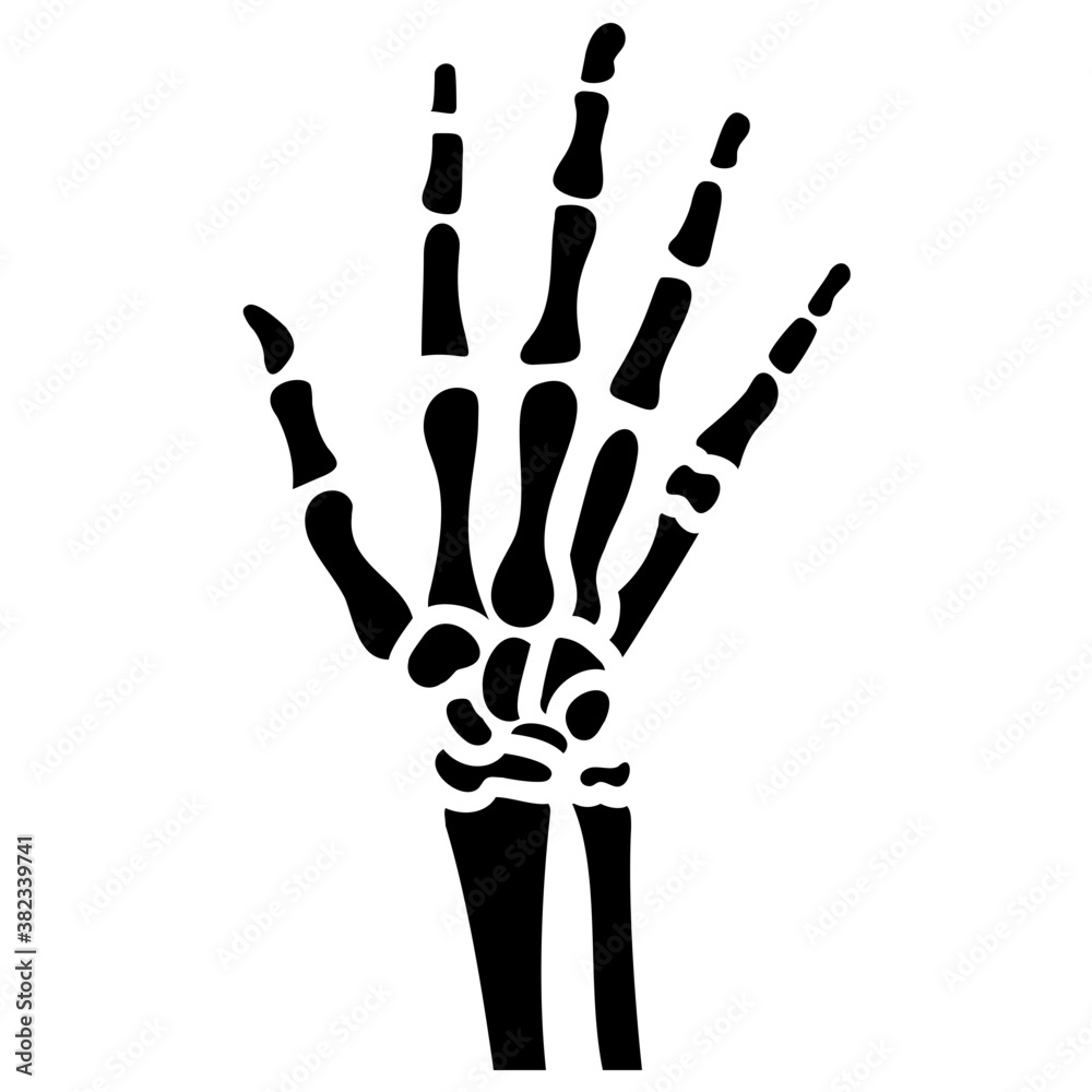 Solid icon design of hand bones
Solid icon design of hand bones
